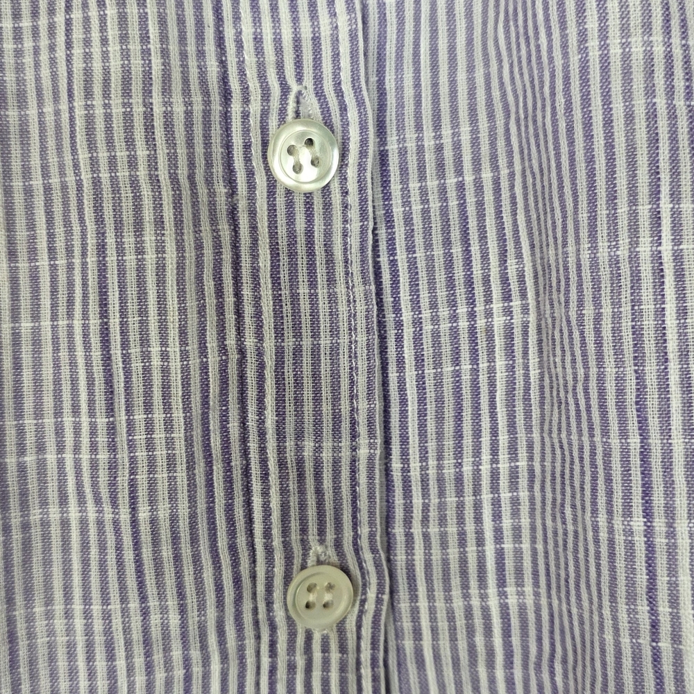 J. CREW Lavender White Stripe Popover Shirt - Size 6 - Picture 2 of 9